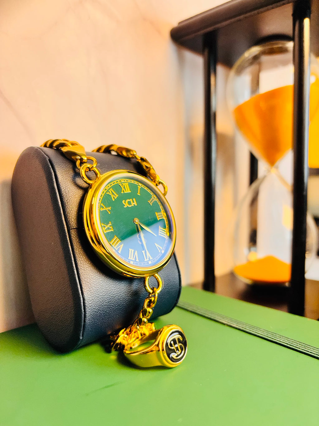 SCH Emerald Gold — Swiss Quartz Luxury Timepiece