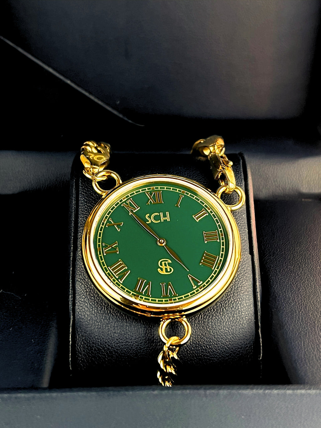 SCH Emerald Gold — Swiss Quartz Luxury Timepiece