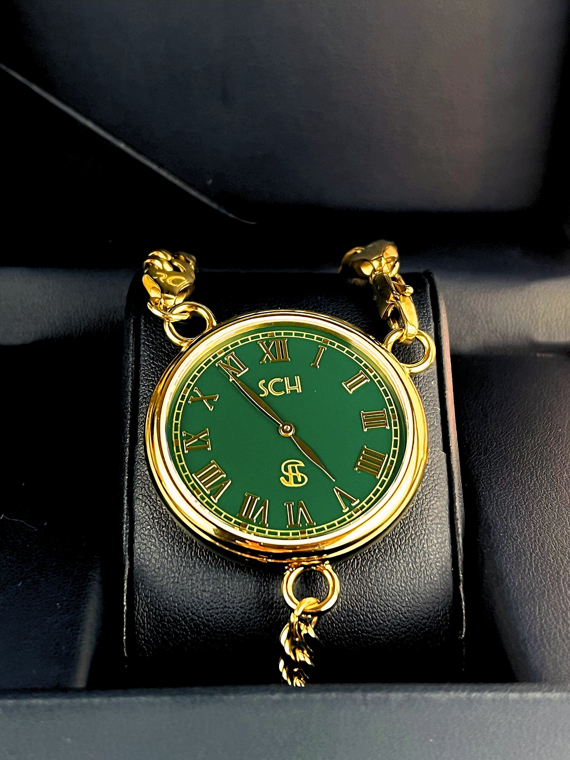 SCH Emerald Gold — Swiss Quartz Luxury Timepiece