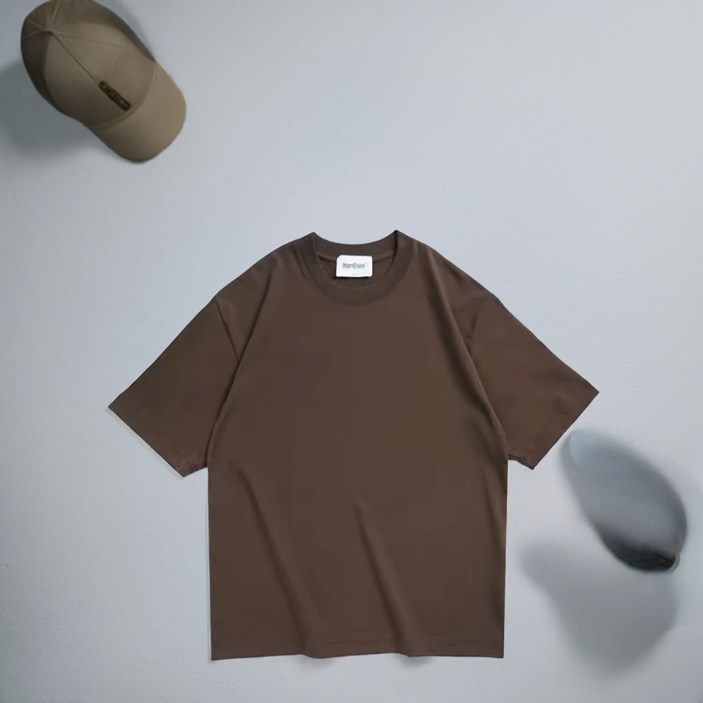 "Limited Edition Brown Oversized T-Shirt – Ultra-Soft Cotton, Size M"