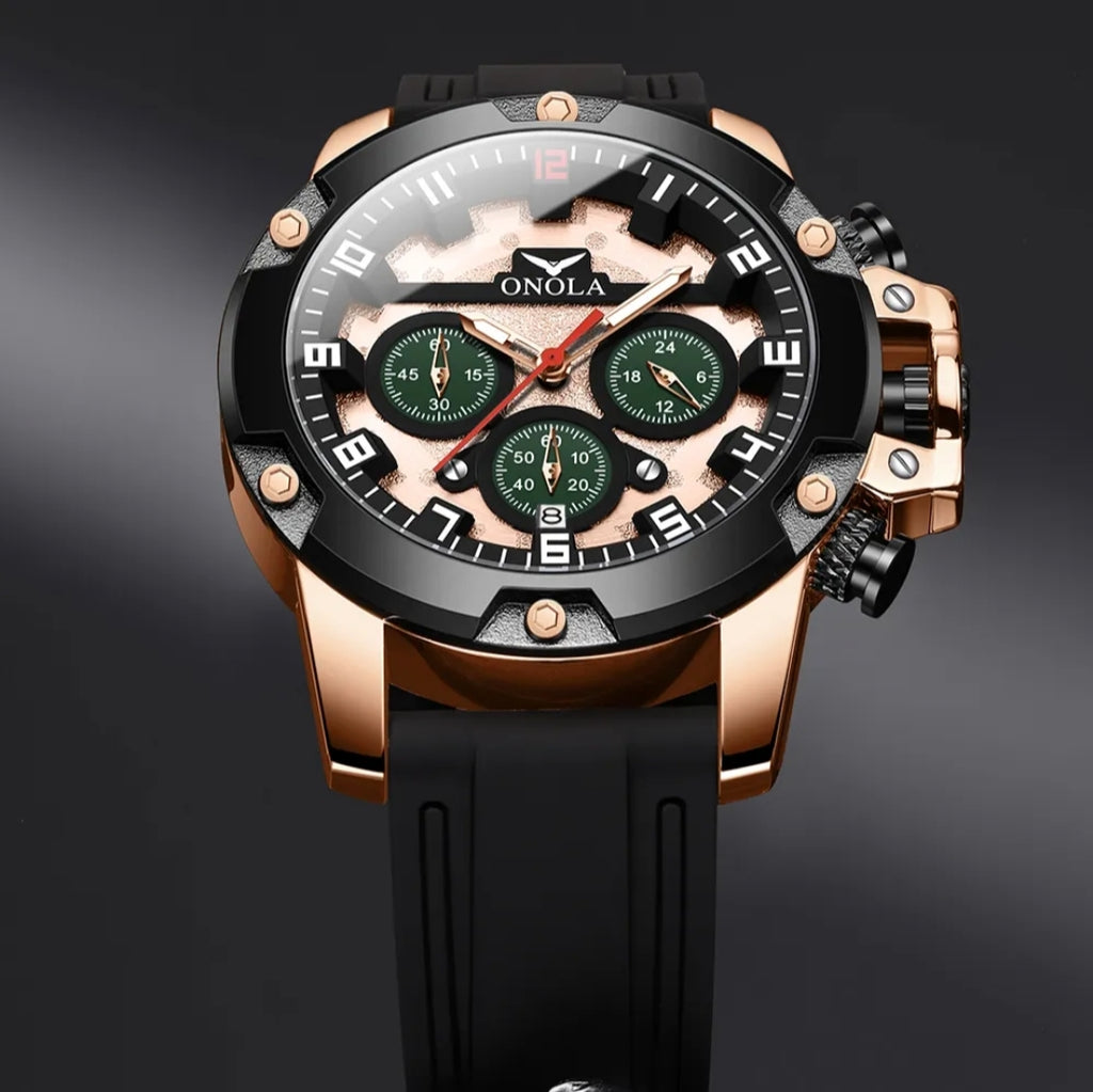 "ONOLA" Tactical Chronograph Watch Luxury, Waterproof