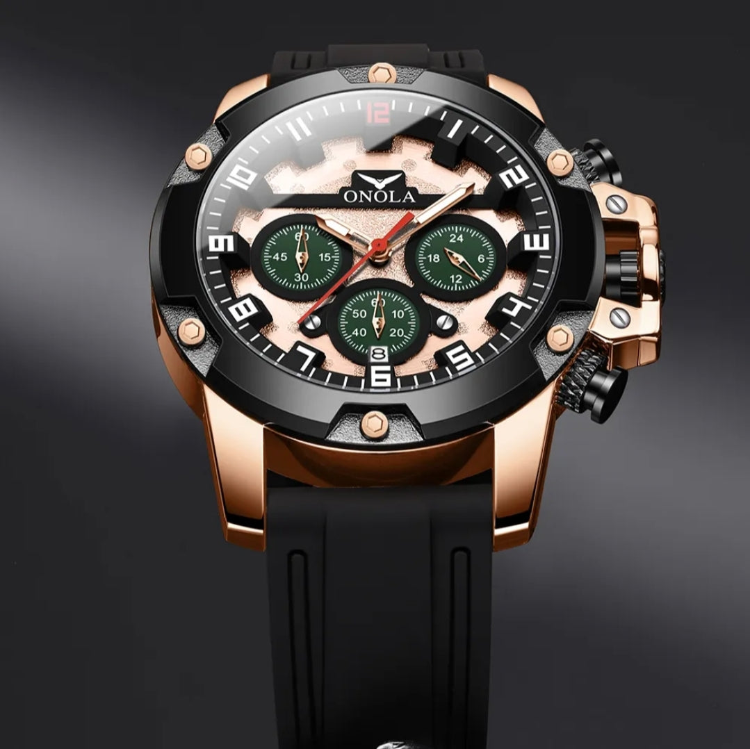 "ONOLA" Tactical Chronograph Watch Luxury, Waterproof