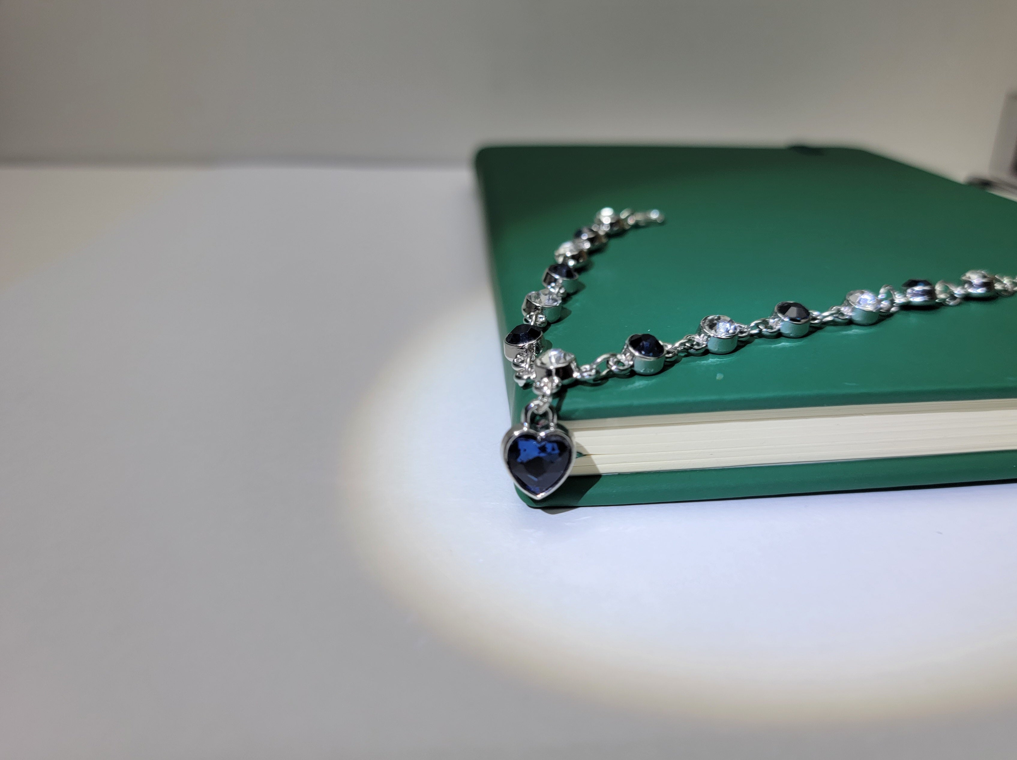 Heart-of-the-Ocean Blue Crystal Silver Bracelet