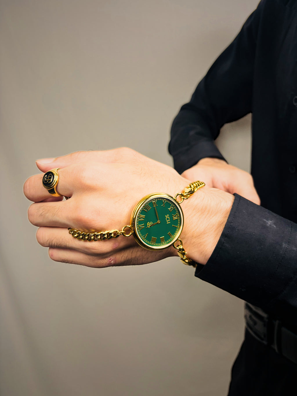SCH Emerald Gold — Swiss Quartz Luxury Timepiece