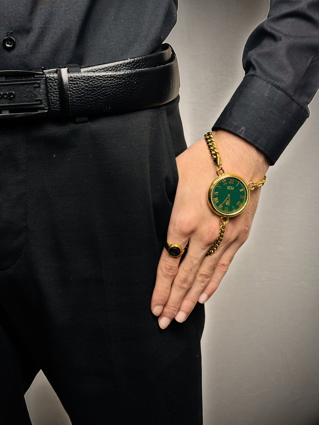 SCH Emerald Gold — Swiss Quartz Luxury Timepiece