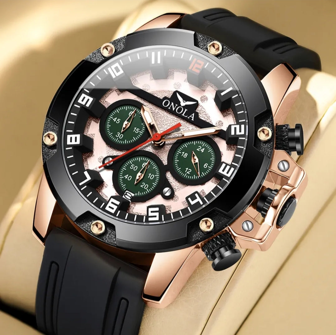 "ONOLA" Tactical Chronograph Watch Luxury, Waterproof